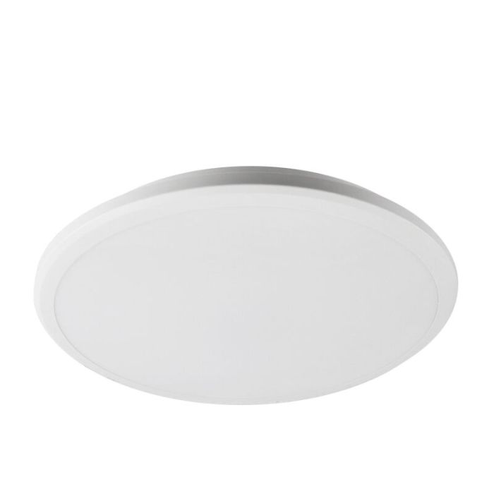 Black modern flush ceiling light plastic, Joachim, 24W, 3000K LED