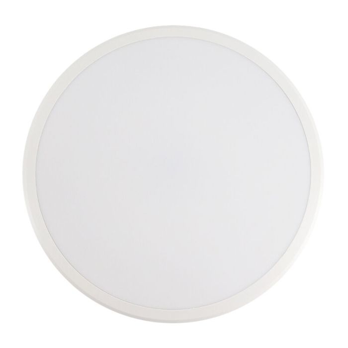 Black modern flush ceiling light plastic, Joachim, 24W, 3000K LED