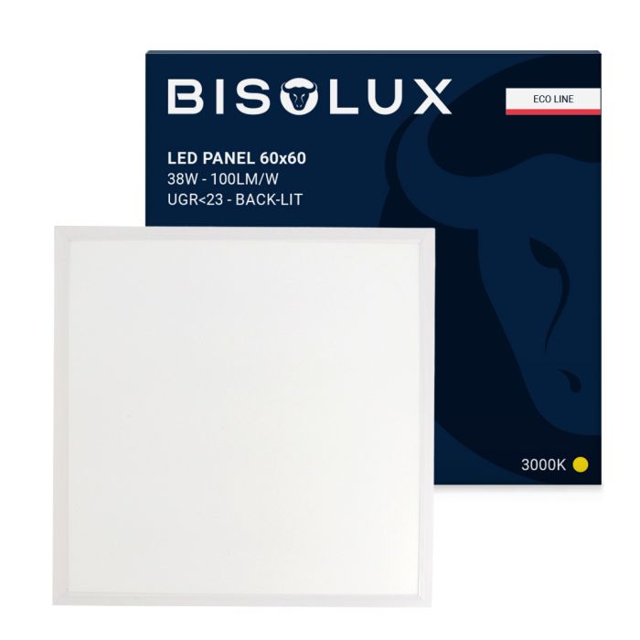 600x600 LED Panel - 38W - 3000K - Back-Lit