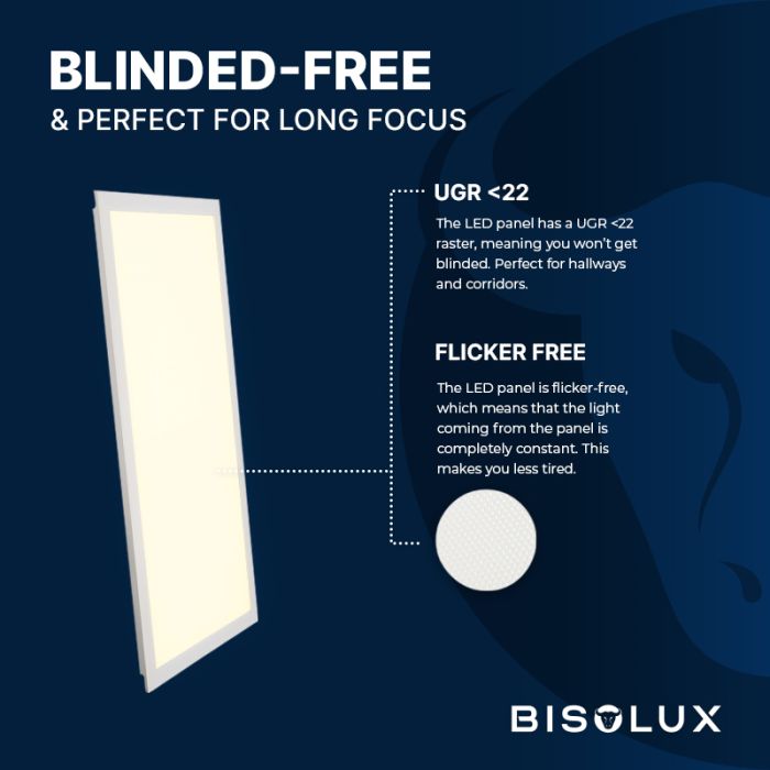 1200x300 LED Panel - 38W - 6500K - Back-Lit