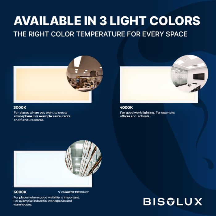 1200x300 LED Panel - 38W - 6500K - Back-Lit