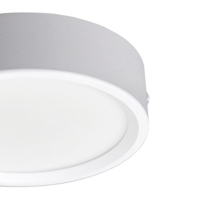 White ceiling light aluminium, Aletta, 15W, 3000K LED