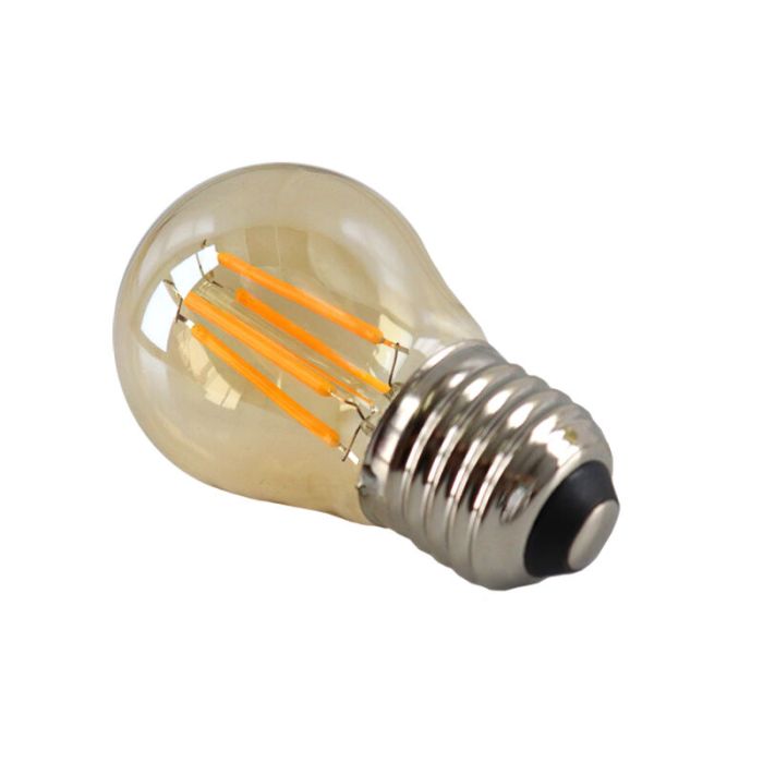 Dimmable E27 LED bulb, P45, 4W, amber glass, 2700K