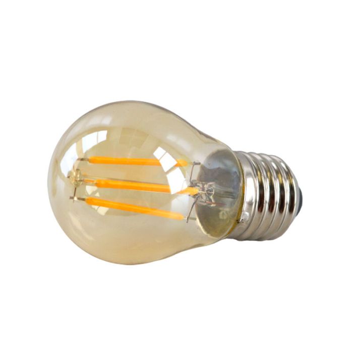Dimmable E27 LED bulb, P45, 4W, amber glass, 2700K