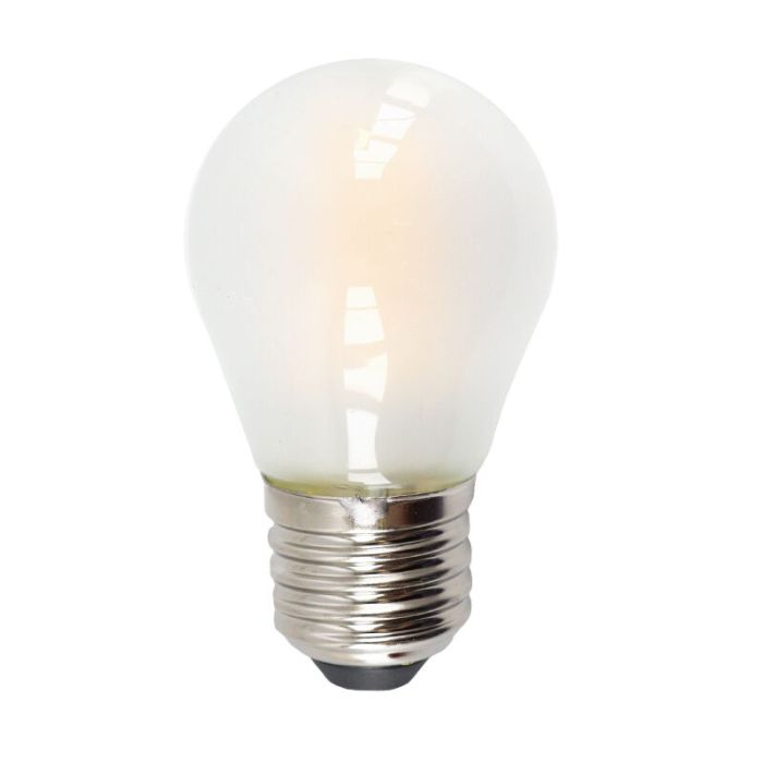 Dimmable E27 LED bulb, P45, 3w, white glass, 2700k
