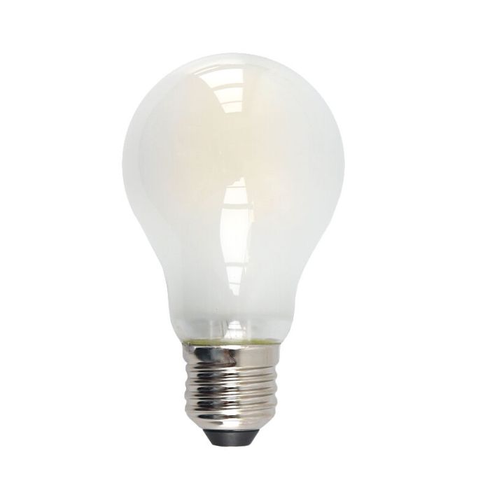 Dimmable E27 LED bulb, A60, 5w, white glass, 2700k