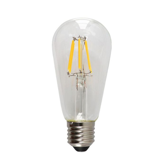 Dimmable E27 Edison LED bulb, ST58, 5w, transparent glass, 2700k