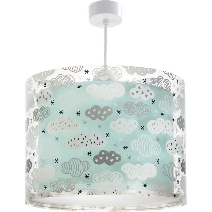 Green kids pendant light plastic, Clouds