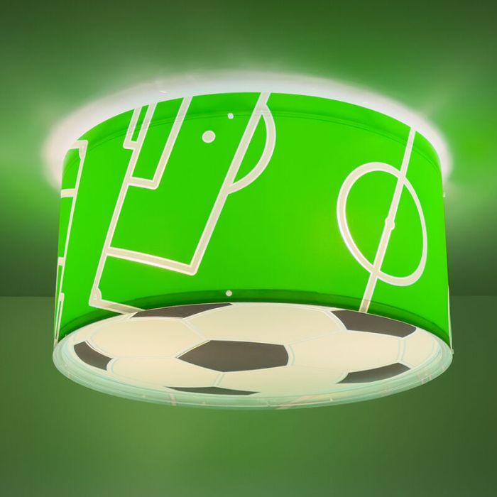 Green children's ceiling light plastic, Football