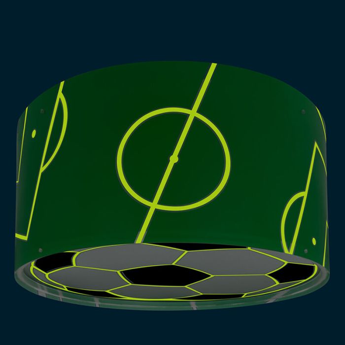 Green children's ceiling light plastic, Football