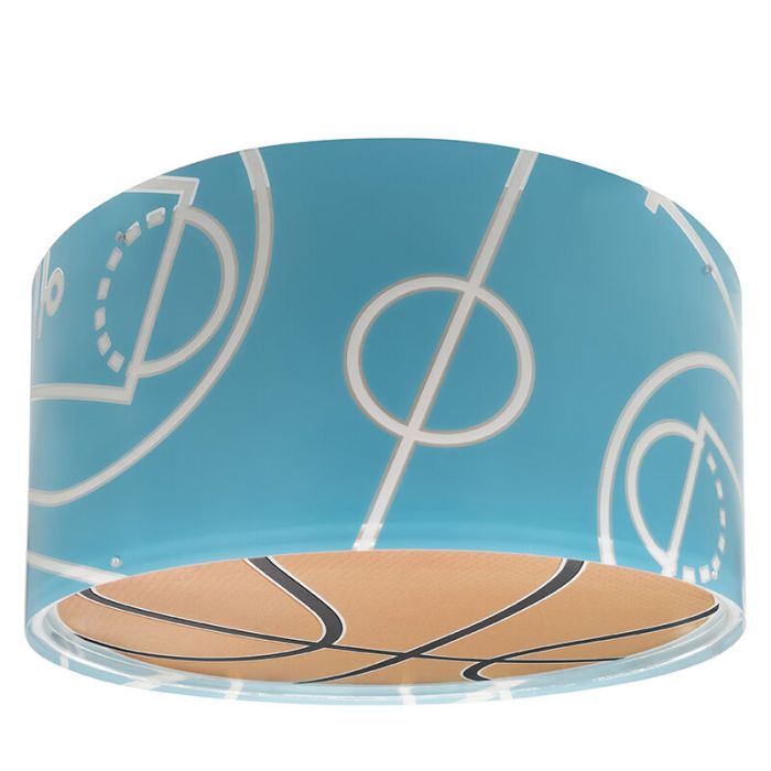 Blue children's ceiling light plastic, Basketball