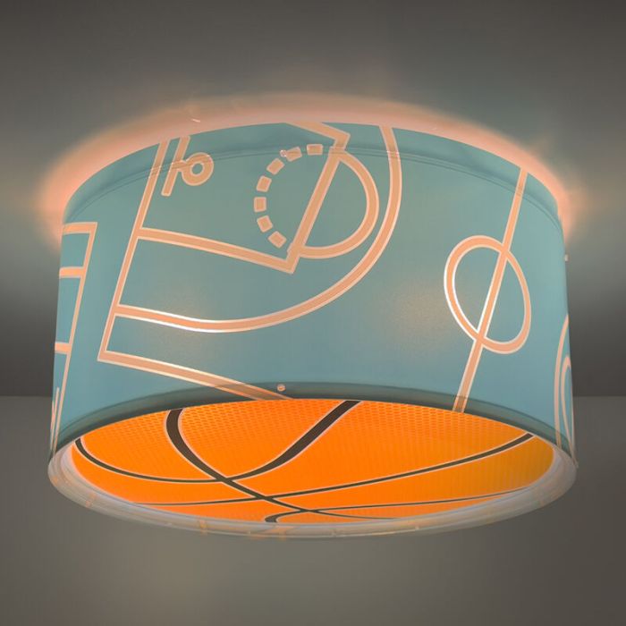 Blue children's ceiling light plastic, Basketball