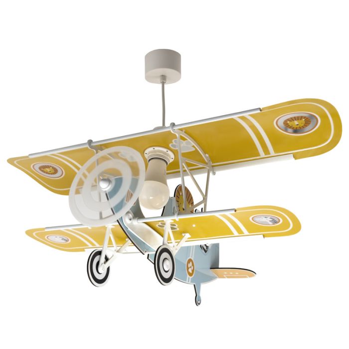 Blue children's pendant light plastic, Lion plane