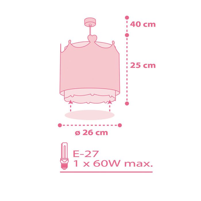 Pink kids pendant light plastic, Queen