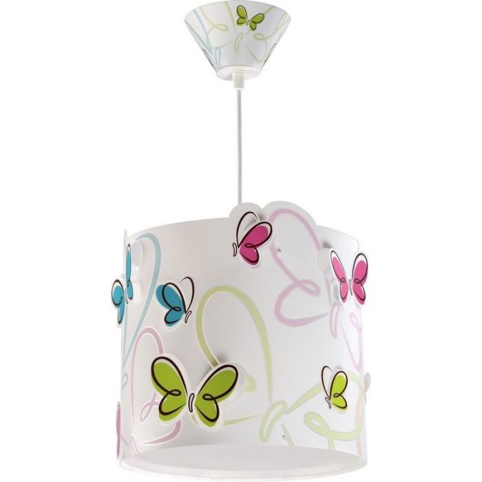 Blue kids pendant light plastic, Butterfly