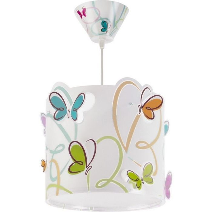 Blue kids pendant light plastic, Butterfly