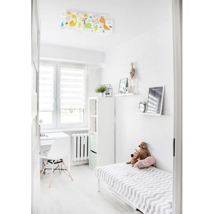 Multicoloured kid's ceiling spotlight plastic, Dino