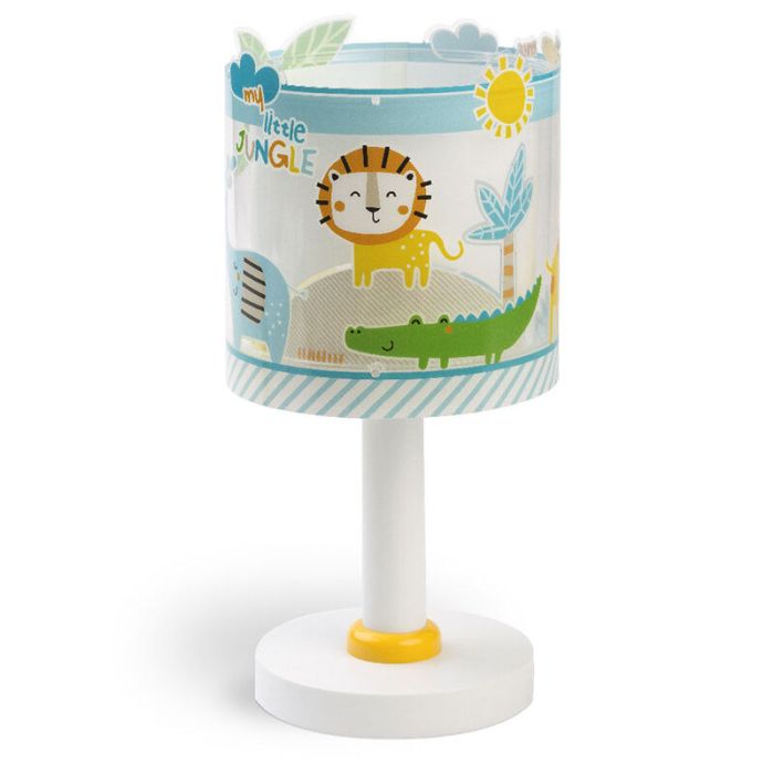 Multicoloured kid's table lamp plastic, Jungle, with switch