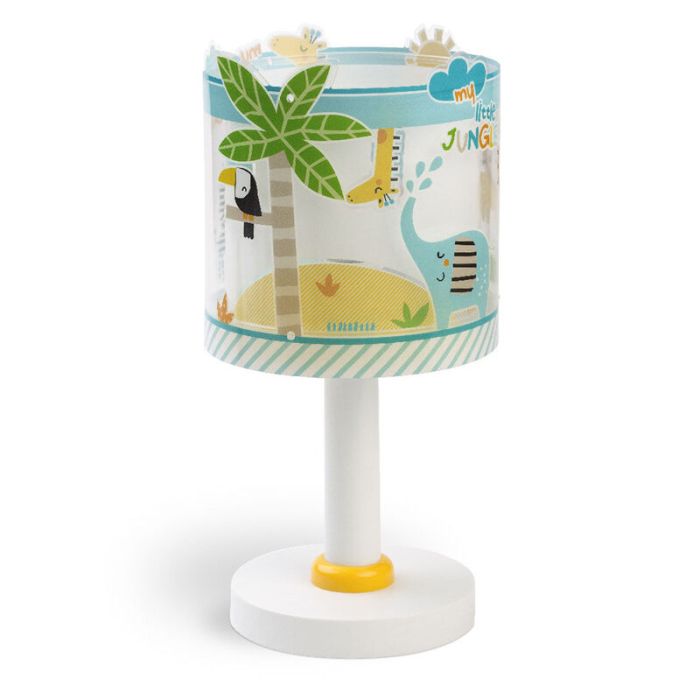 Multicoloured kid's table lamp plastic, Jungle, with switch