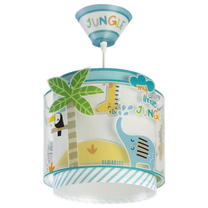 Multicoloured kids pendant light plastic, Jungle