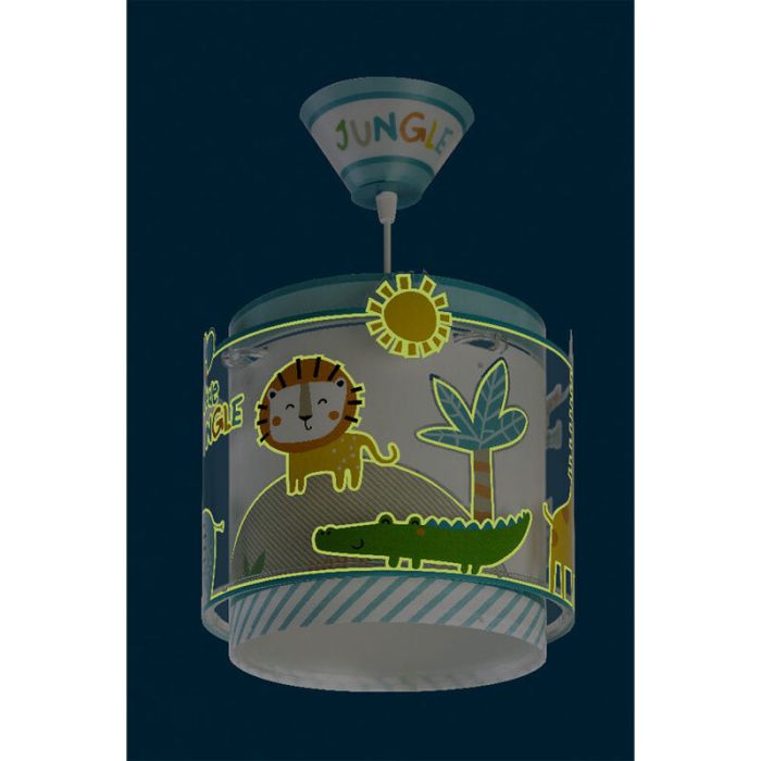 Multicoloured kids pendant light plastic, Jungle