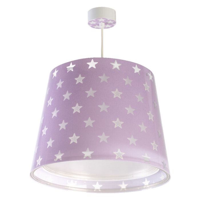 Purple kids pendant light plastic, Stars
