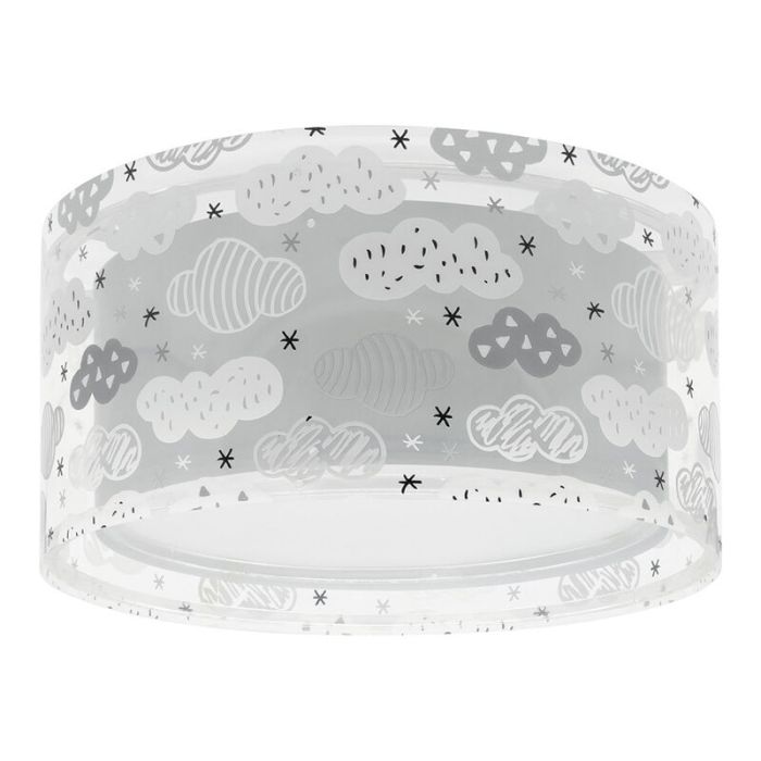 Grey children's ceiling light plastic, Clouds