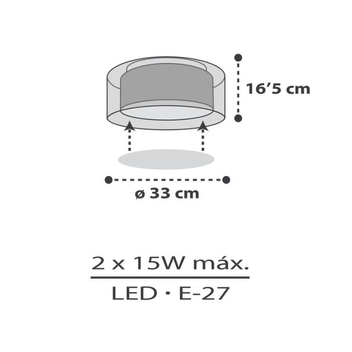 Grey children's ceiling light plastic, Clouds