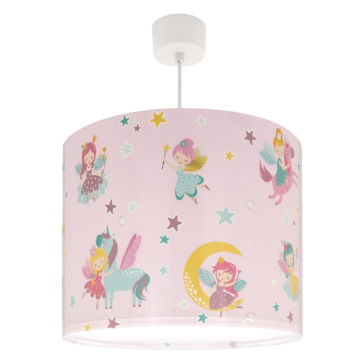Pink children's pendant light plastic, Fairy
