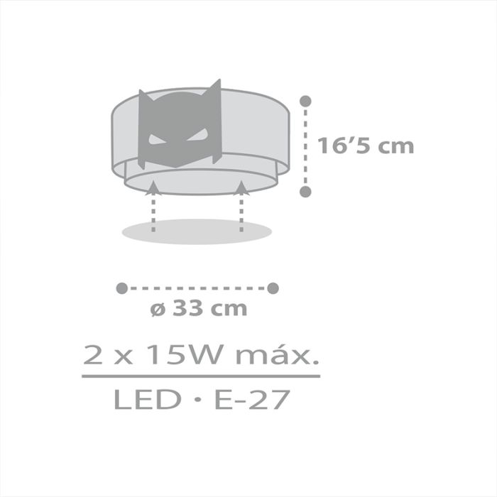 Black children's ceiling light plastic, Hero