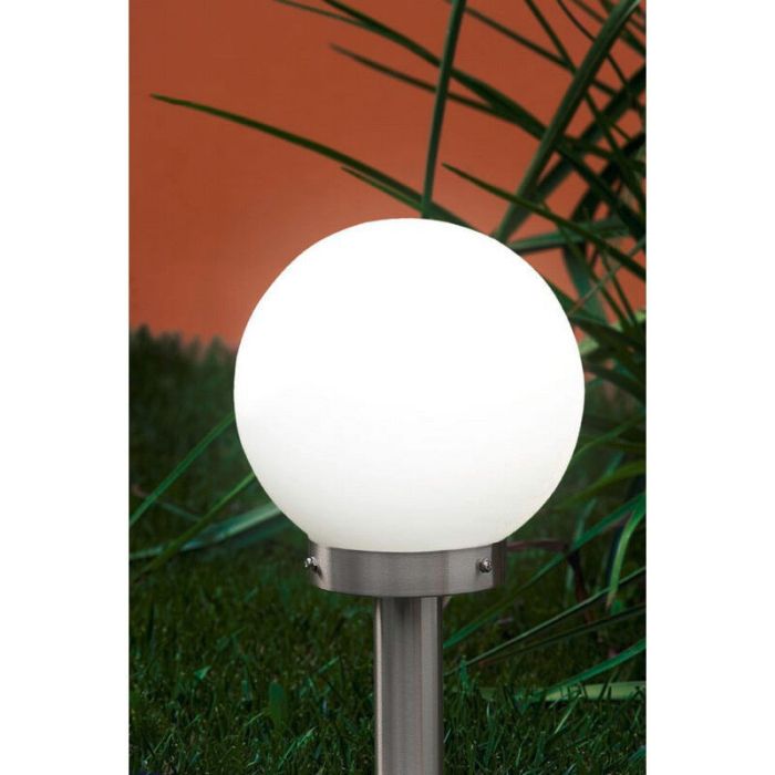 Silver outdoor light stainless steel, Baukje, IP44