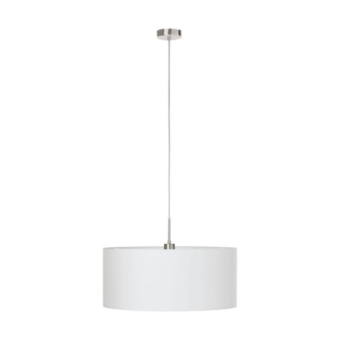 White modern pendant light fabric, Abano