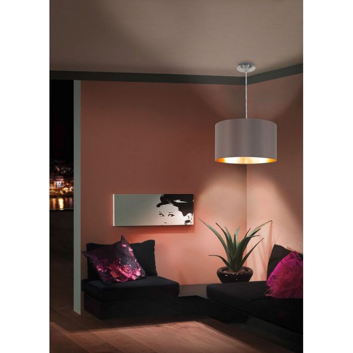 Brown modern pendant light fabric, Terme