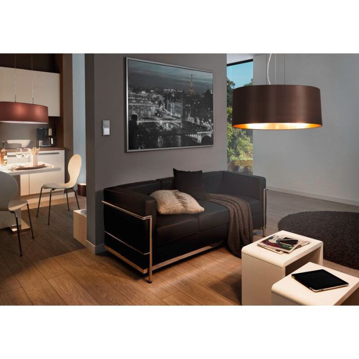 Brown modern pendant light fabric, Terme