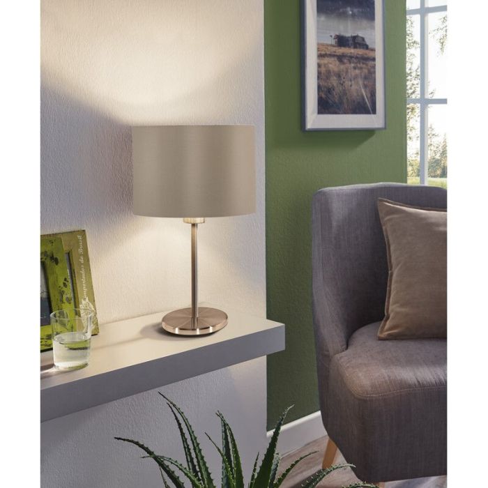 Golden modern table lamp fabric, Terme, with switch