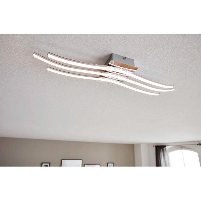 Chrome modern ceiling light plastic, Therese, 26W, 3000K LED