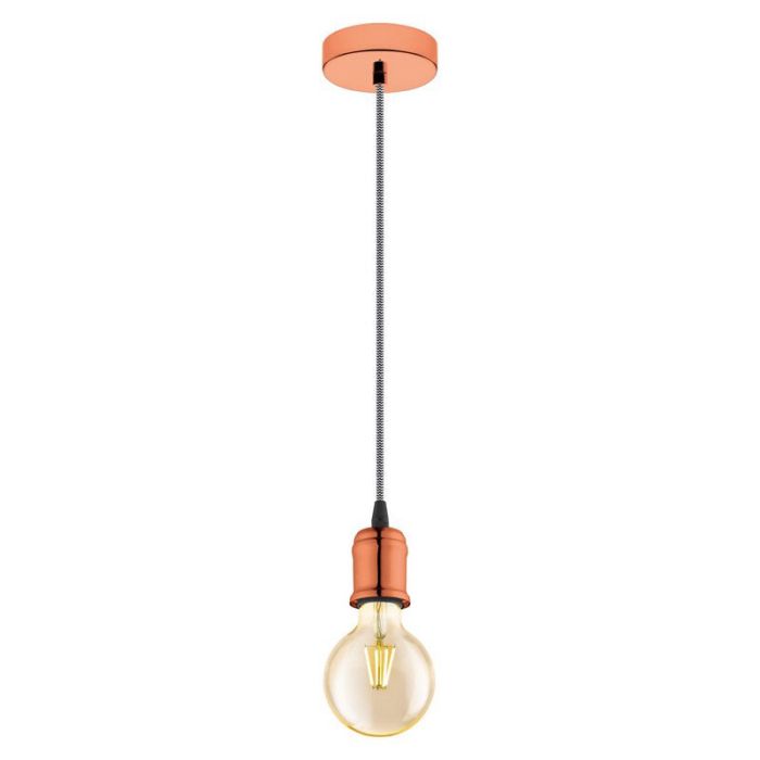 Copper vintage pendant light metal, Christel