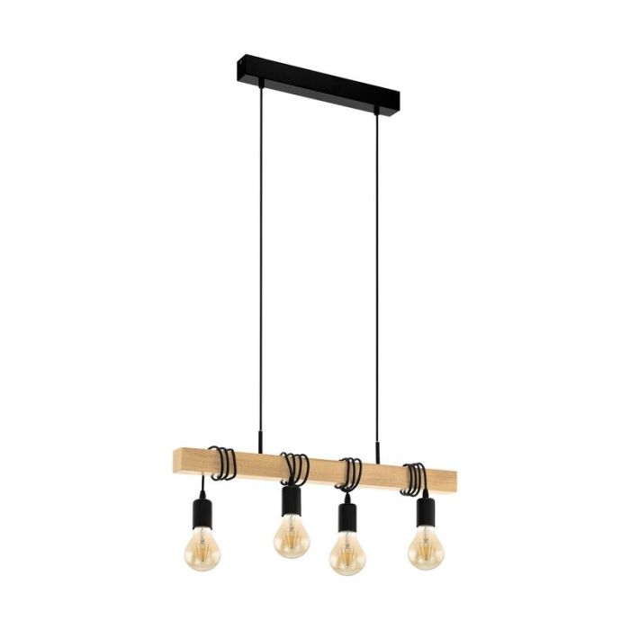 Wood pendant light brown, Anton