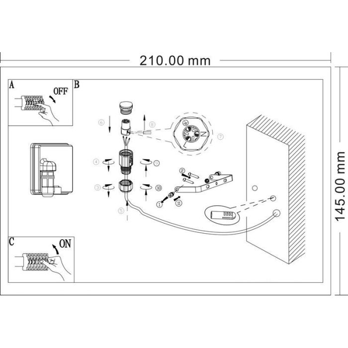 White outdoor light aluminium, Joey, IP65