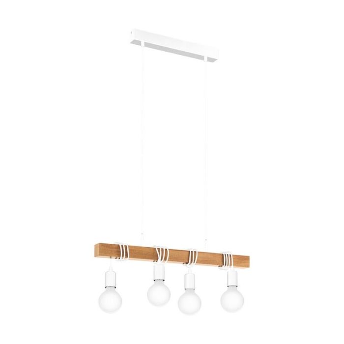 Wood pendant light white, Anton