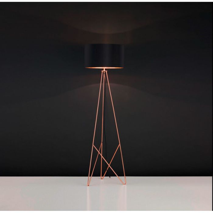Copper design floor lamp metal, Viola, with switch