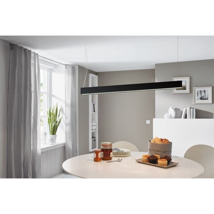 Black modern pendant light steel, Varun, 31W, 3000K LED