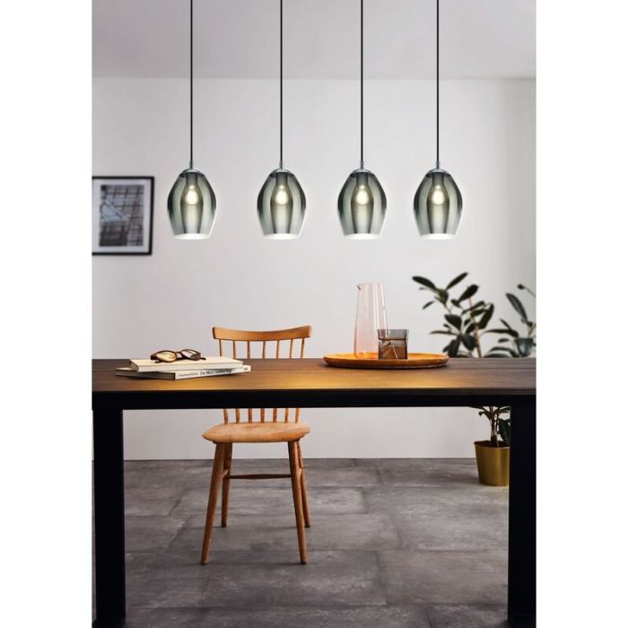 Grey pendant light smoke glass, Nikky