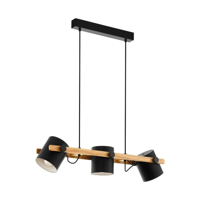 Wood pendant light black, Kaspar