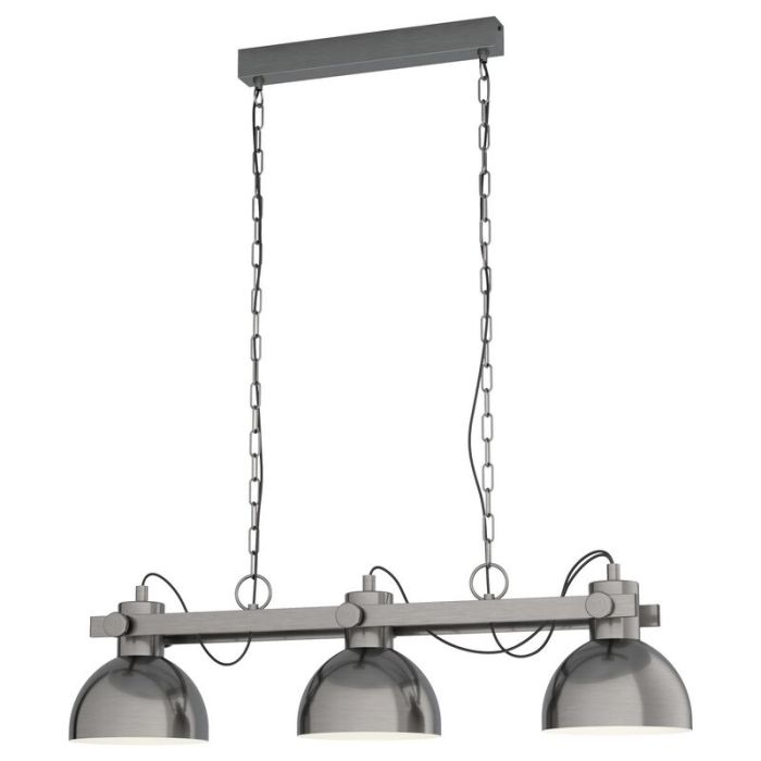 Chrome industrial pendant light metal, Elmira
