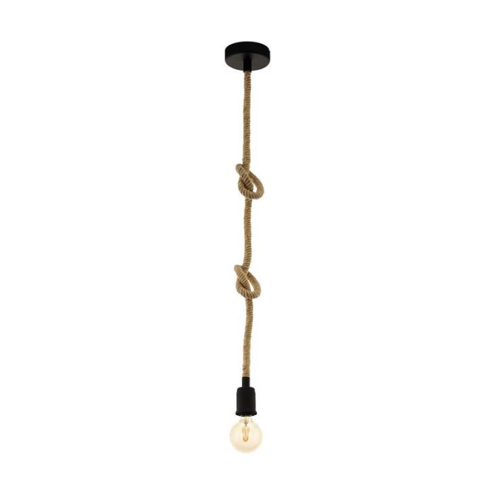 Black industrial pendant light steel, Simeon
