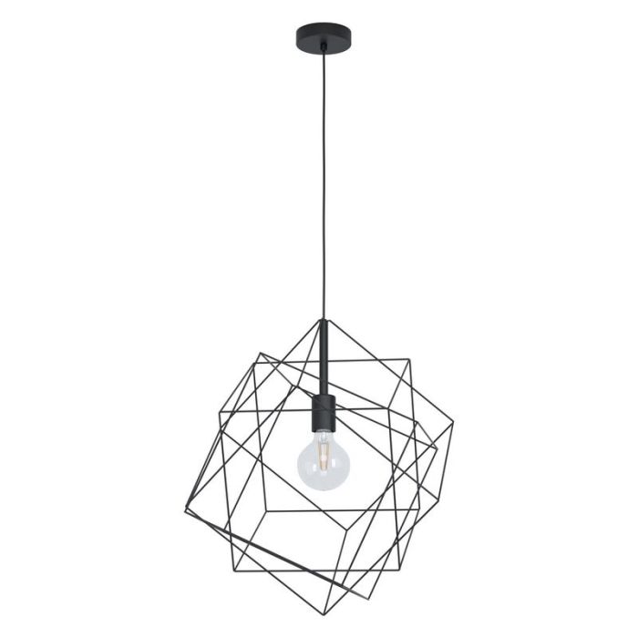 Black industrial pendant light steel, Aemilius