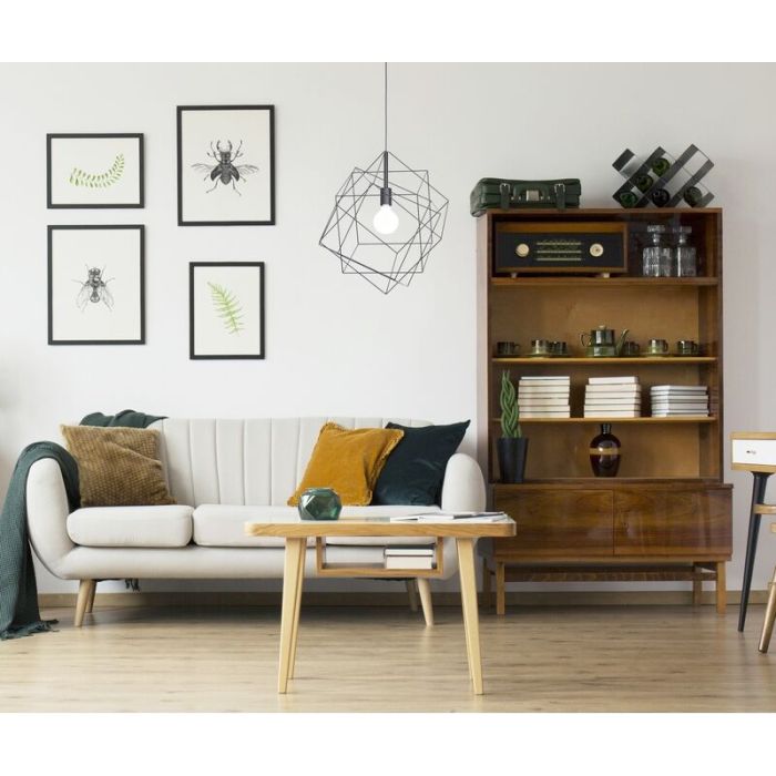 Black industrial pendant light steel, Aemilius