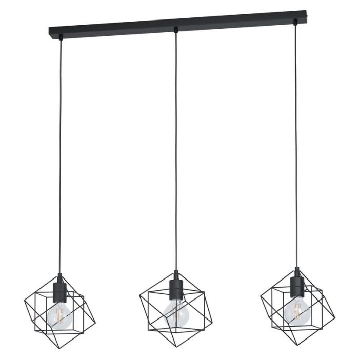 Black industrial pendant light steel, Aemilius