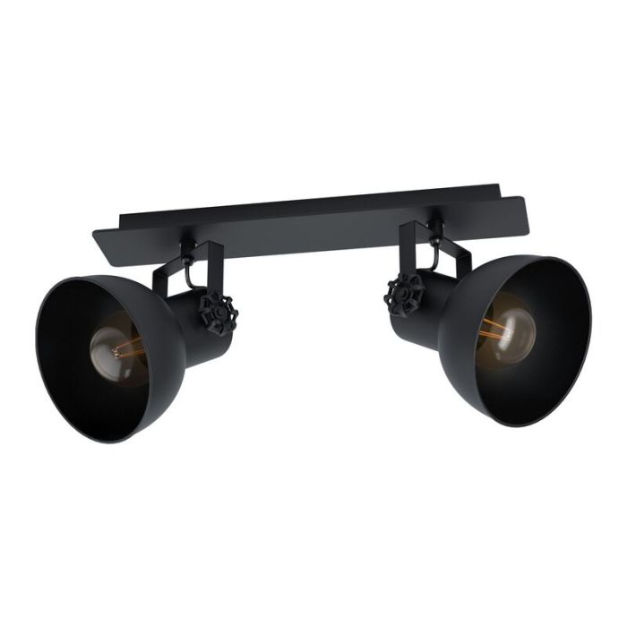 Black industrial ceiling spotlight steel, Angelina